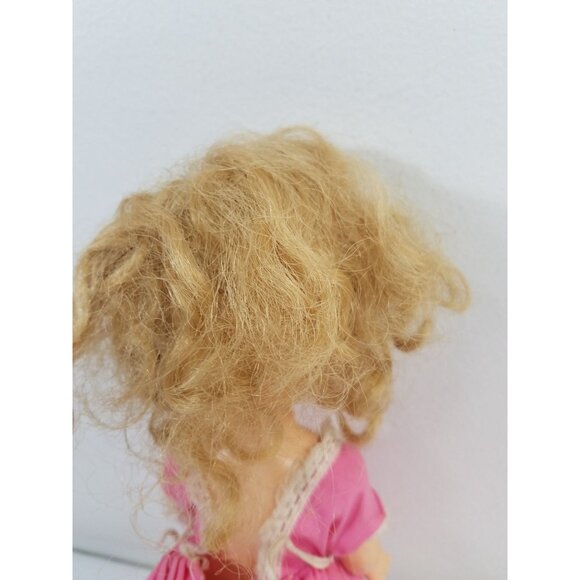 Pam Doll Walking Doll 9" Blonde Original Dress Head Turns as Legs Move Vtg 1050s - Picture 9 of 15